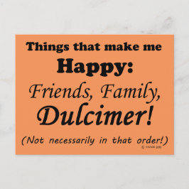 Dulcimer Makes Me Lycklig Vykort