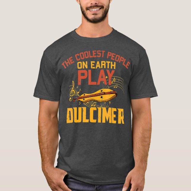 Dulcimer Music Lover Mountain Dulcimer Player T Shirt (Framsida)