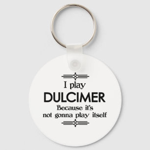 Dulcimer - spela självunderhållande Deco Music Nyckelring