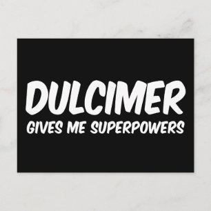Dulcimer Superkrafter Rollig Superhjälte Musik Vykort