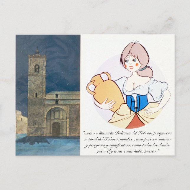 Dulcinea del Toboso av @QUIXOTEdotTV Vykort (Framsida)