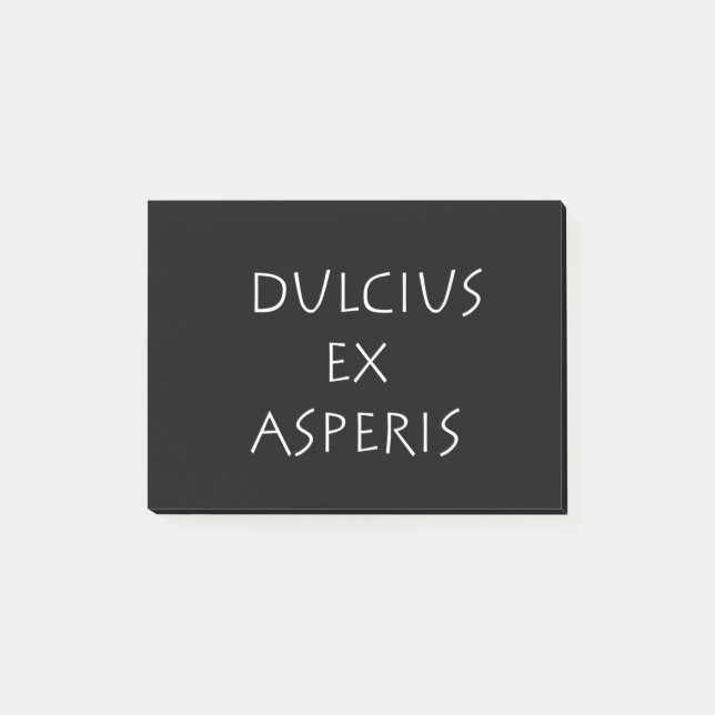 Dulcius ex asperis post-it block (Framsida)