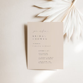 Dull Rosa Minimalist Inbjudningskort för möhippan