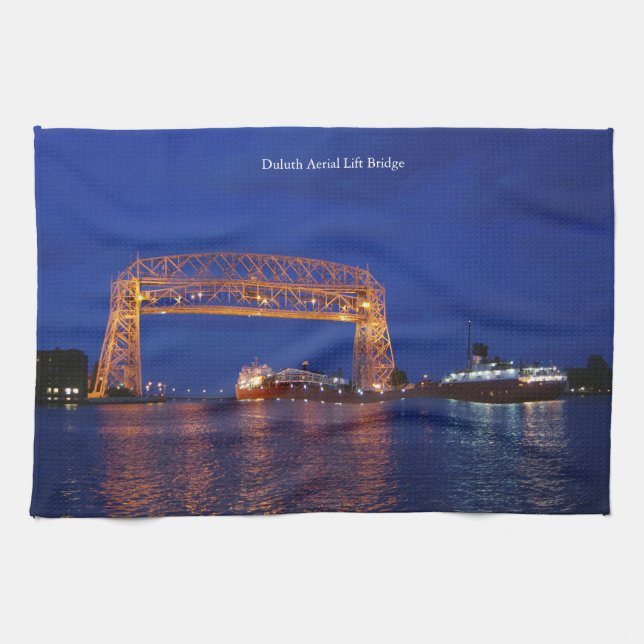 Duluth Aerial Hiss Bridge & John G. Munson Kökshandduk (Horisontell)