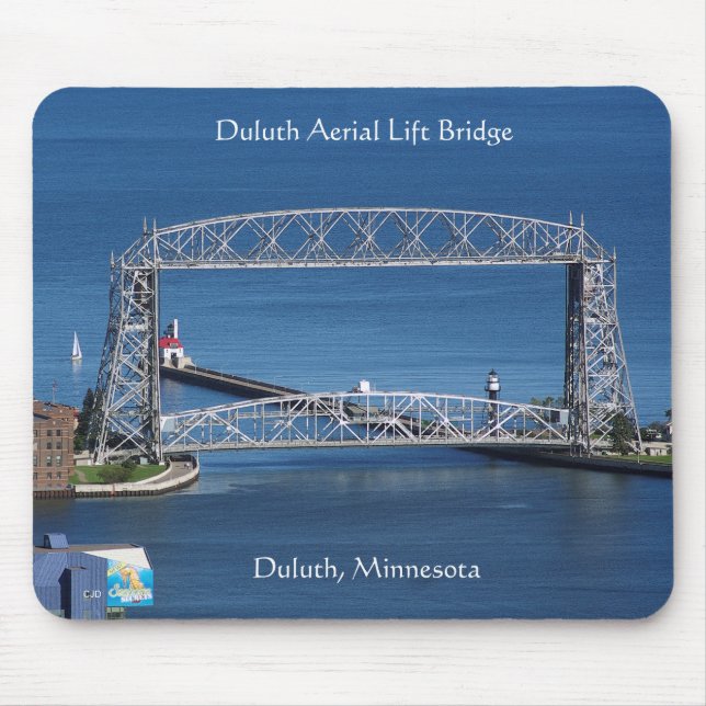 Duluth Aerial Hiss Bridge mousepad Musmatta (Framsidan)