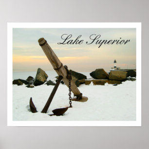 Duluth Harbor Anchor Sjö Superior Poster