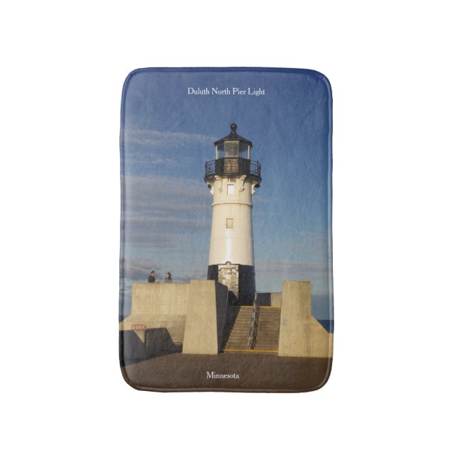 Duluth Harbor North Pier Light bathmat Badrumsmatta (Framsidan (Vertikal))