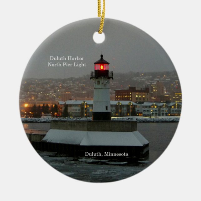 Duluth Harbor North Pier Light Circle ornament (Framsidan)