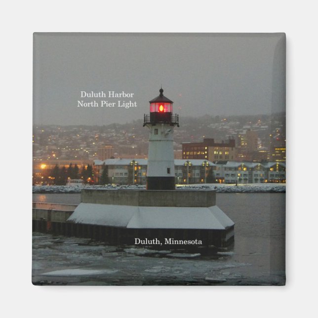 Duluth Harbor North Pier Light magnet (Framsidan)