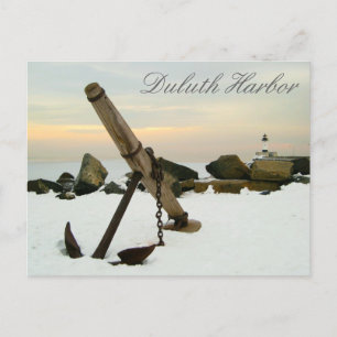 Duluth Harbor på vintern Vykort
