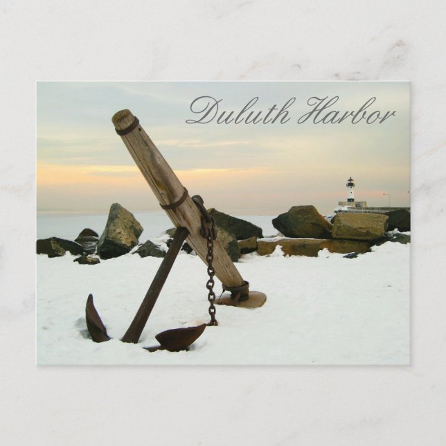 Duluth Harbor på vintern Vykort (Framsida)