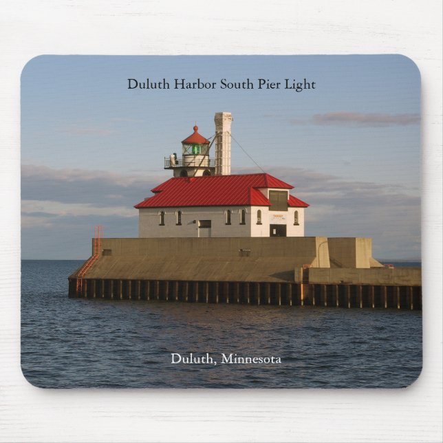 Duluth Harbor South Pier Light mousepad Musmatta (Framsidan)