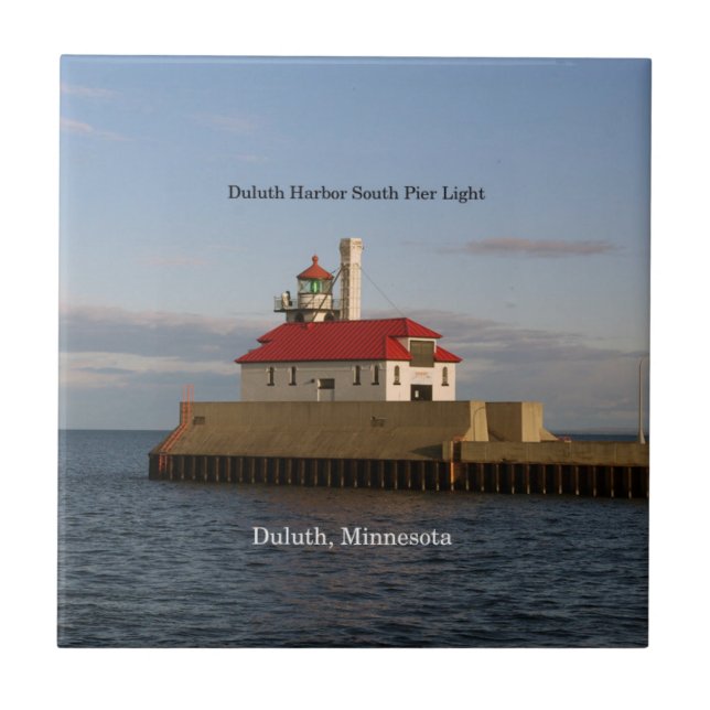Duluth Harbor South Pier Light-plattan Kakelplatta (Framsidan)