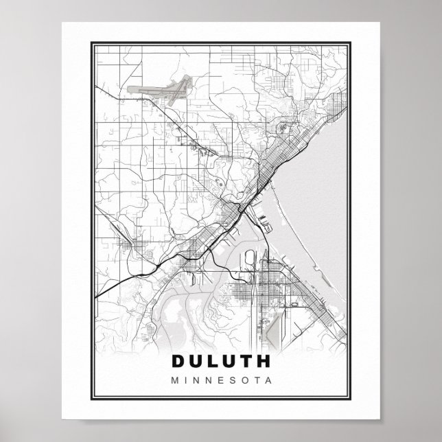 Duluth Karta Poster (Framsidan)