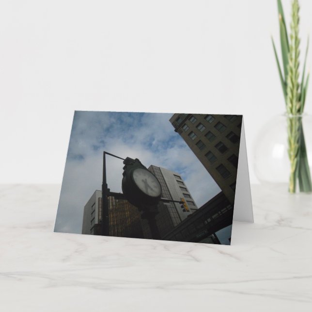 "Duluth-klockan i vinkel" födelsedagskort Kort (Framsida)