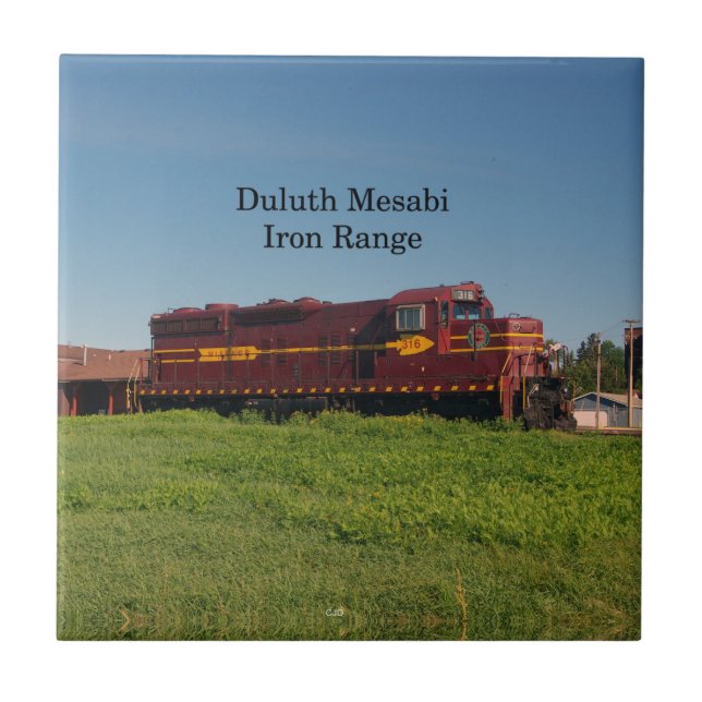 Duluth Mesabi Locomotive 316 tile Kakelplatta (Framsidan)