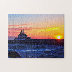 Duluth Minnesota fyr soluppgång Pussel
