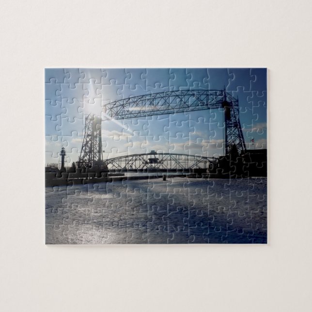 Duluth Minnesota Hiss Bridge Puzzle Pussel (Horisontell)