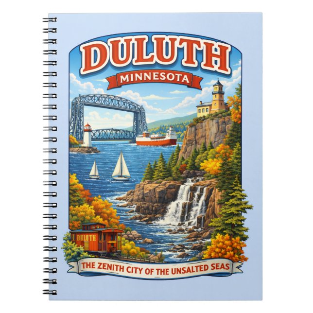 Duluth, Minnesota Souvenir Notebook, North Shore Anteckningsbok (Framsidan)