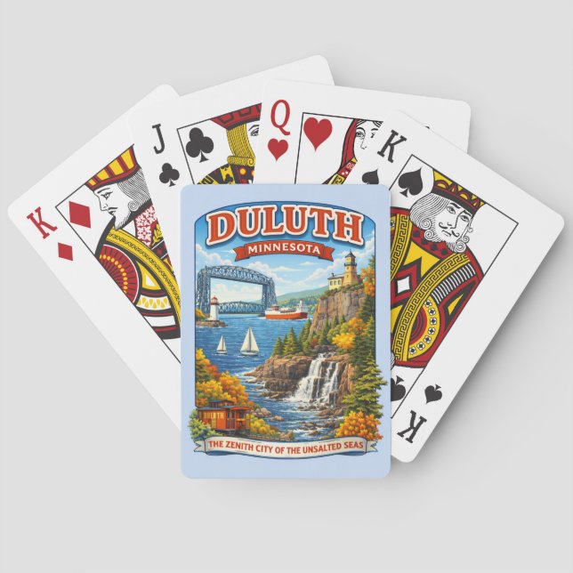 Duluth, Minnesota Souvenir Poker Kort Casinokort (Baksidan)