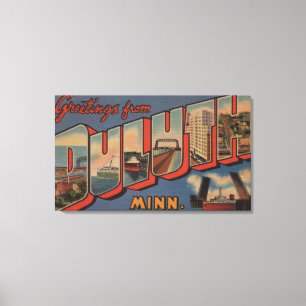 Duluth Minnesota - stora brevplatser Canvastryck