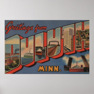 Duluth Minnesota - stora brevplatser Poster