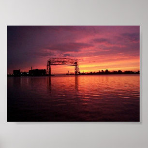 Duluth MN-solnedgång Poster