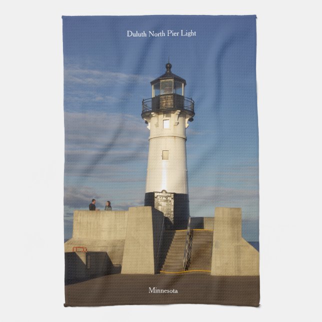 Duluth North Pier Light-kökshandduk Kökshandduk (Vertikal)