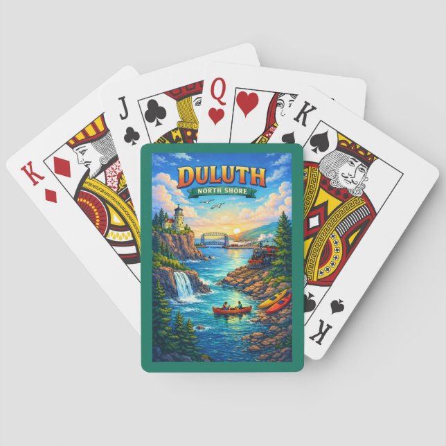 Duluth North Shore Minnesota Souvenir Poker Cards Casinokort (Baksidan)