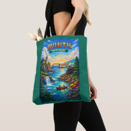 Duluth North Shore Minnesota Souvenir Tote Bag Tygkasse
