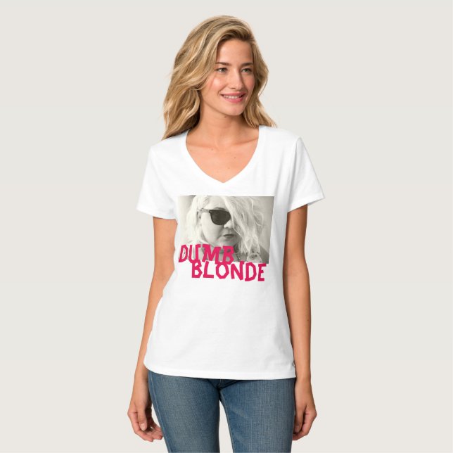 dum blonde rosa T DBR-kläder CO Tee (Hel framsida)