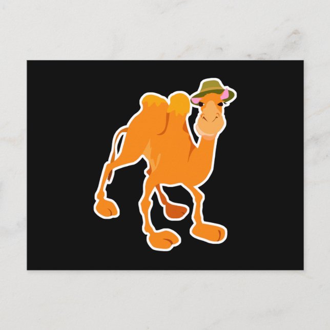 dum camel som bär hatt vykort (Framsida)