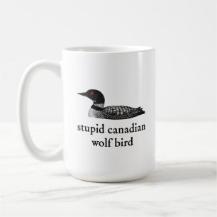 Dum Canadensis Varg Fågel Hockey Romans för Hocke Kaffemugg