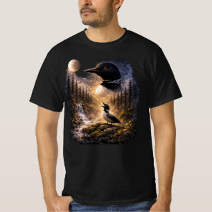Dum Canadensis Varg Fågel Loon – Storlom Vrål T Shirt