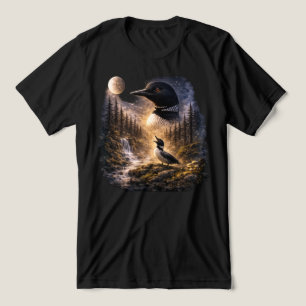 Dum Canadensis Varg Fågel Loon – Storlom Vrål T Shirt