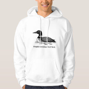 Dum Canadensis Varg Fågel Upphettad Rivalitet Loom Hoodie