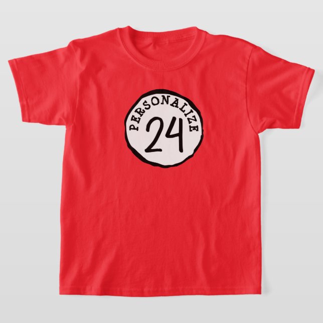 Dum Cirkel Anpassad Text T Shirt (Laydown)