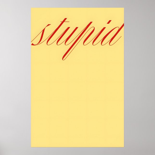 Dum citat Väggkonst – Minimalistisk typografi (Framsidan)