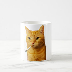 Dum Cool Roligt Katt Meme Rökande Katt cigarett Kaffemugg