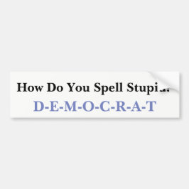Dum demokrat bildekal