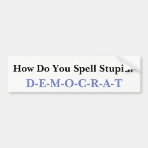 Dum demokrat bildekal