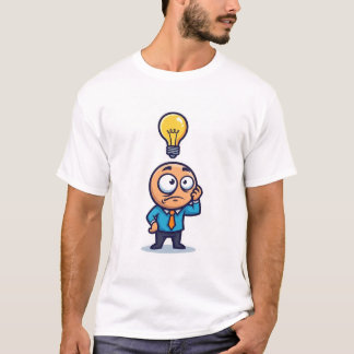 Dum Dum Funny crazy guy thinking Wtf & got idea T Shirt