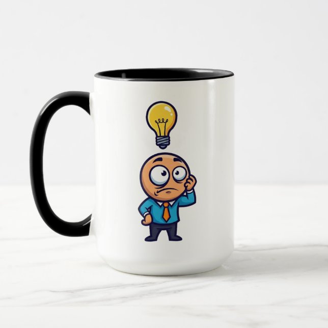 Dum Dum Idé Glödlampa Rolig Mugg (Vänster)