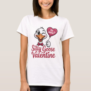 Dum gås valentinetröja - Söt gäckande gås H T Shirt