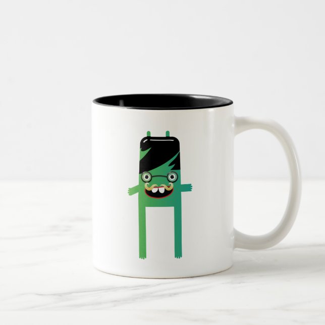 dum geek monster kille Två-Tonad mugg (Höger)