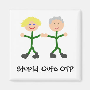 Dum gullig OTP Sam/jackmagnet Magnet