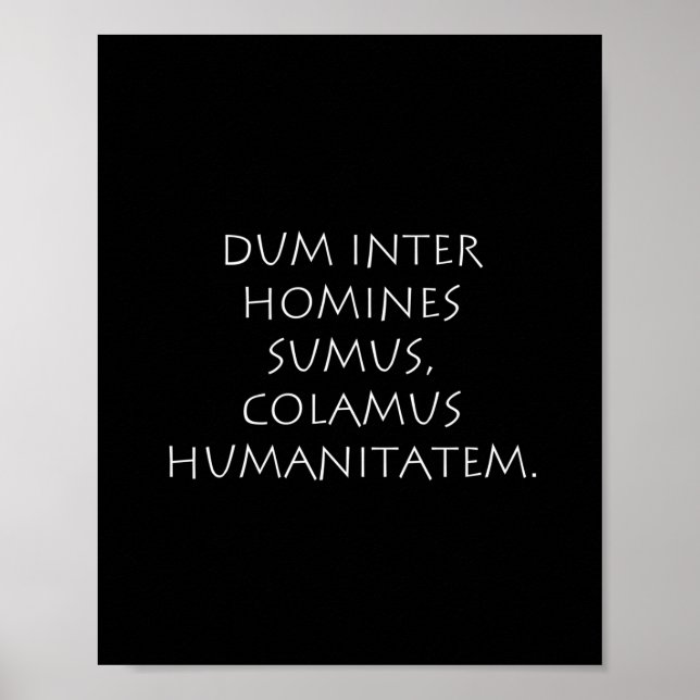 Dum inter homines sumus colamus humem poster (Framsidan)