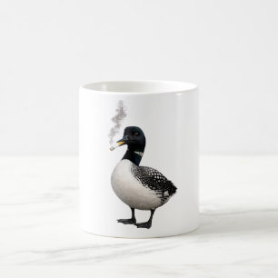 dum kanadensisk vargfågel storlom Rökande meme Kaffemugg