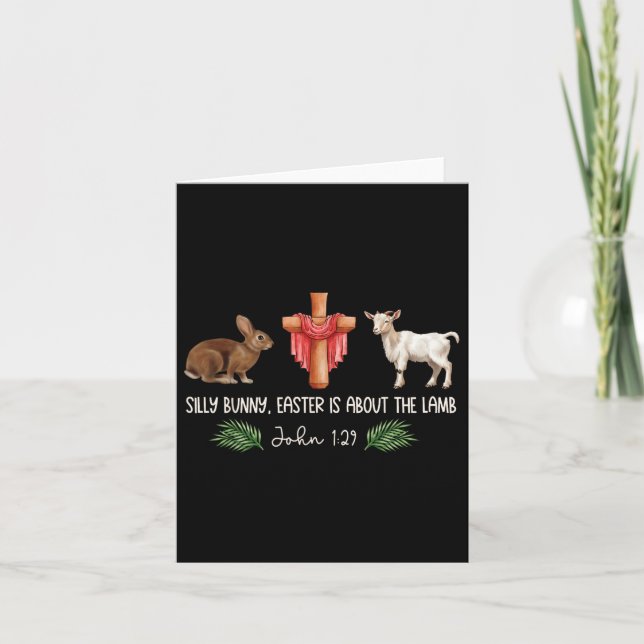 Dum Kanin Påsk Handlar Om Lammet Kristna Jesus Kan Kort (Framsida)