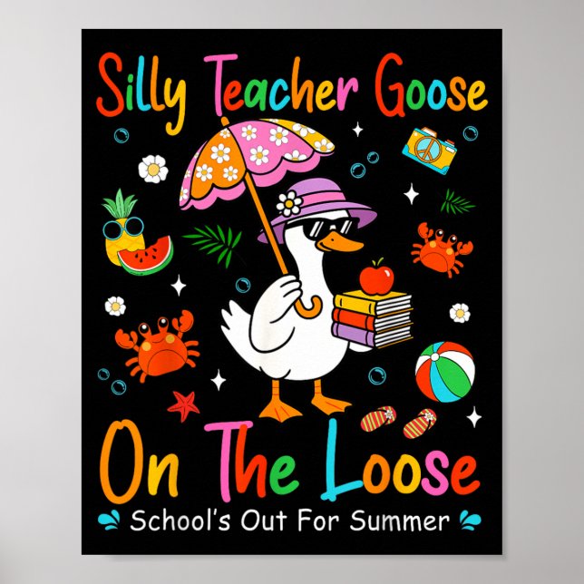 Dum lärare Gås På Fri Skolor Ut För Poster (Framsidan)